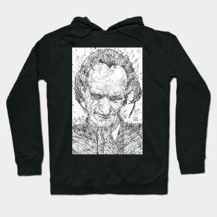 ANTONIN ARTAUD black and white pencil portrait .1 Hoodie